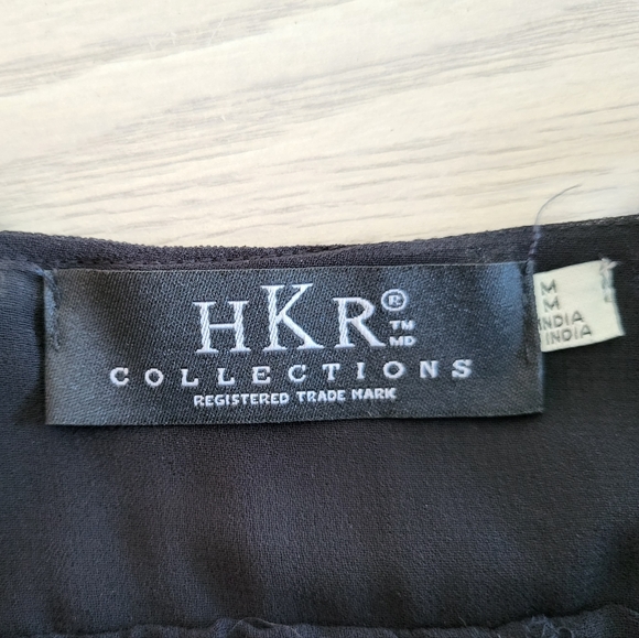 HKR Collection Short Black Beaded Dress, Size M - Picture 3 of 9